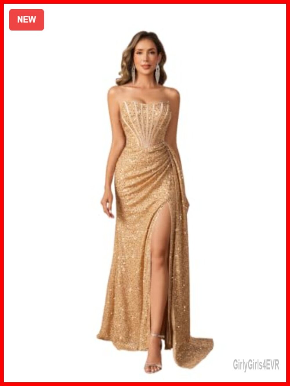 Sequin Off Shoulder Bodycon Formal Evening Gown Prom Dress